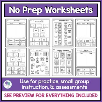 noun worksheets by firstieland teachers pay teachers