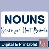 NOUNS Grammar Bundle: Printable and Virtual Scavenger Hunts