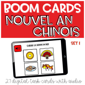 Preview of Nouvel An Chinois 2023 French Chinese New Year | BOOM CARDS Digital Cards SET 1
