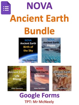 Preview of NOVA Ancient Earth Video Worksheet Questions Google Forms Quizzes Bundle