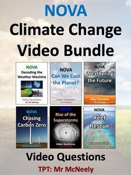 Preview of NOVA Climate Change Video Questions Worksheet Bundle
