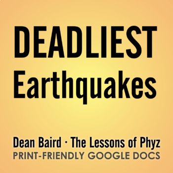 Nova Deadliest Earthquakes By The Lessons Of Phyz Tpt