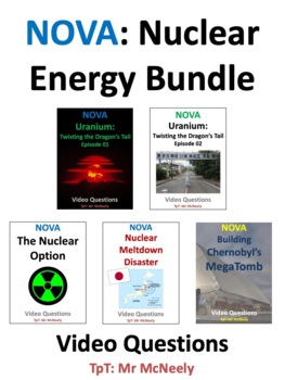 Preview of NOVA: Nuclear Energy Video Questions Worksheet Bundle