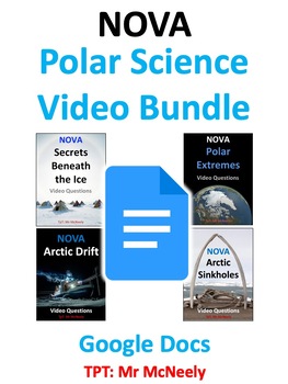 Preview of NOVA: Polar Science Google Docs Video Questions Worksheets Bundle
