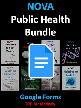 Preview of NOVA: Public Health Video Questions Worksheet Bundle, Google Docs