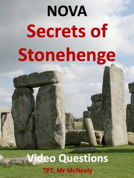 Preview of NOVA: Secrets of Stonehenge Video Questions Worksheet & Puzzle