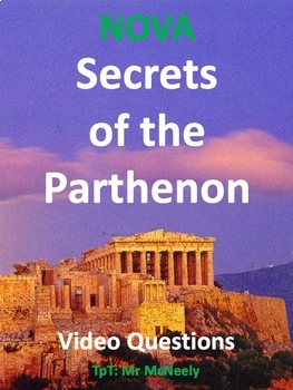 Preview of NOVA: Secrets of the Parthenon Video Questions Worksheet & Puzzle