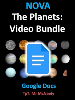 Preview of NOVA: The Planets Video Questions, Google Docs Worksheet Bundle
