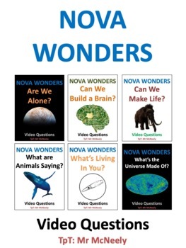 Preview of NOVA WONDERS Video Questions Worksheet Bundle