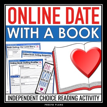 Preview of Reading Activity - Online Date With a Book Novel Choice Reading