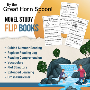 Preview of NOVEL STUDY FLIP BOOKS: By the Great Horn Spoon!