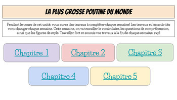 Preview of NOVEL STUDY: La plus grosse poutine du monde; Ch. 1-5