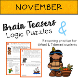 NOVEMBER Brain Teasers & Logic Puzzles