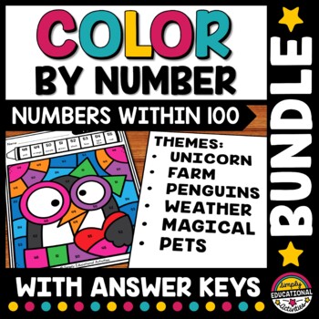 Preview of MAY COLOR BY NUMBER WORKSHEET KINDERGARTEN MATH COLORING PAGE SHEETS FARM