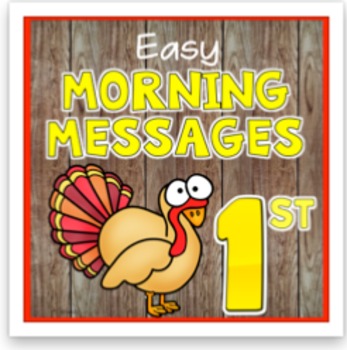 Preview of November 1st Grade Morning Messages