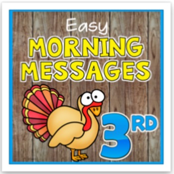 Preview of November 3rd Grade Morning Messages