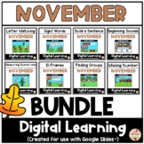 NOVEMBER - Literacy & Math Fun {Google Slides™/Classroom™}