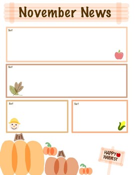 Preview of NOVEMBER NEWSLETTER TEMPLATE