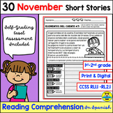 NOVEMBER READING COMPREHENSION STORY ELEMENTS IN SPANISH D
