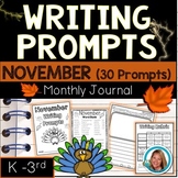 NOVEMBER Writing Prompts Journal
