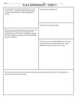 Preview of N.Q.3 Part 1 Common Core Test/Assesment