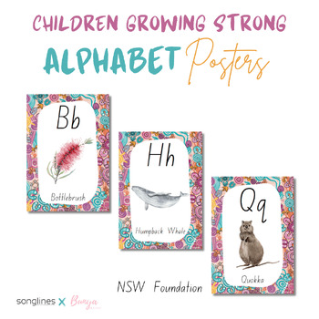 Preview of NSW Alpahbet Posters | Children Growing Strong | Aboriginal Art