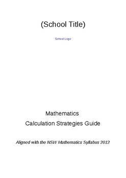 Preview of NSW Calculation Strategies Guide