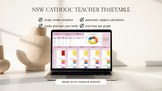 NSW Catholic Term Timetable with FREE Weekly Planner