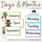 NSW Font Months and Days Labels {Rainbow Theme}