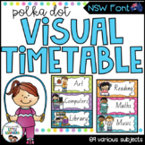 NSW Font Visual Daily Timetable {Polka Dot}