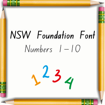 Preview of NSW Foundation Font Handwriting Numbers 1-10 Formation Tracing & Writing Numbers