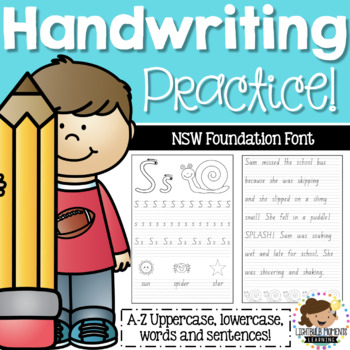 Preview of NSW Foundation Font Handwriting Practice Sheets