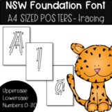 NSW Foundation Font alphabet worksheet