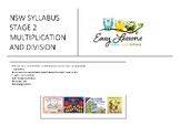 NSW SYLLABUS - MATHS - STAGE 2 - MULTIPLICATION AND DIVISION