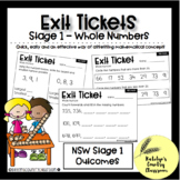 NSW Stage 1 Maths Exit Tickets - Whole Number
