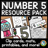 NUMBER 5 ACTIVITIES & WORKSHEETS KINDERGARTEN PRESCHOOL NU