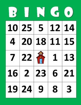 Number Bingo! (1-25) - Number Recognition By The Bilingual Hut 