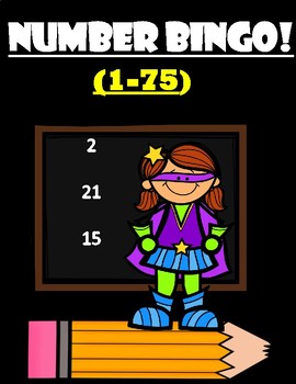 Preview of NUMBER BINGO! (1-75) - Number Recognition