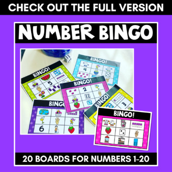 Kindergarten Math FREEBIE - Number Bingo by Mrs Learning Bee | TPT