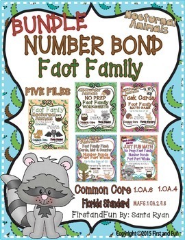 Preview of BUNDLE NUMBER BOND FACT FAMILY GAMES MATS COUNTERS CARDS WORKSHEETS ASSESSMENTS