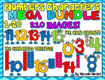 Preview of NUMBERS CLIPART FOR COMMERCIAL USE
