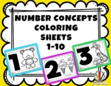NUMBER CONCEPTS COLORING SHEETS