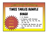 TIMES TABLES Games - BINGO - 11 PACKAGES - 2x, 3x, 4x, 5x,