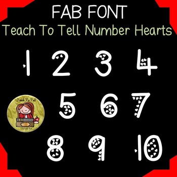 Preview of NUMBER FONT: HEARTS