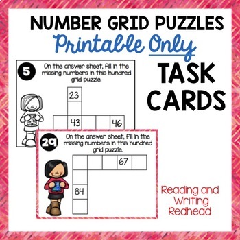 number grid puzzles printable only task cards and grids tpt