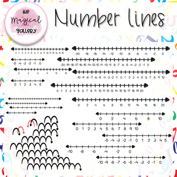 Preview of NUMBER LINES CLIP ART