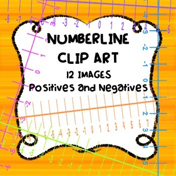 Preview of NUMBER LINES CLIP ART- NEGATIVE AND POSITIVE