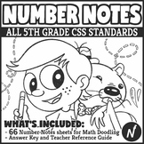 NUMBER NOTES | 5th Grade Doodles | Note-Taking Math Colori