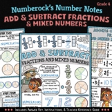 NUMBER NOTES ★ Add and Subtract Fractions Worksheets ★ 4th