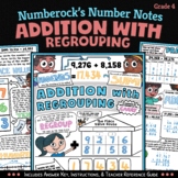NUMBER NOTES ★ Adding Whole Numbers Worksheets ★ 4th Grade